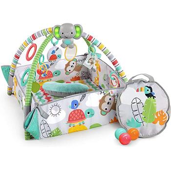BRIGHT STARTS Neutral 5-in-1 Ball Pit Gym Refresh, 12624