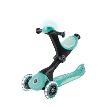 GLOBBER skrejritenis Go Up Deluxe Lights, piparmētru krāsa, 748-706