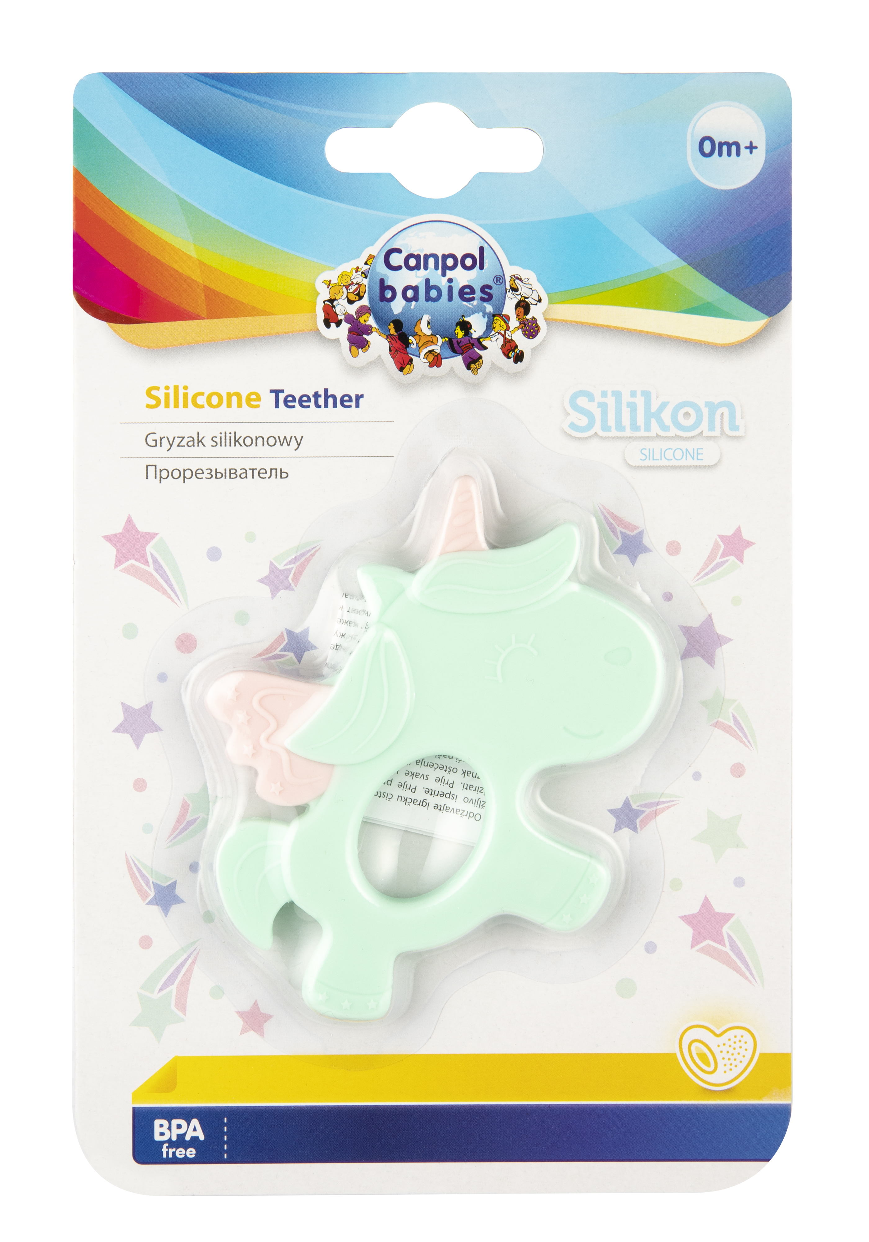 CANPOL BABIES silikona zobgrauzis priekš jaundzimušajiem Unicorn, 51/007