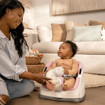 INGENUITY barošanas krēsls - būsteris Baby Base 2-in-1, rose, 16726