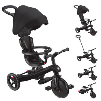 GLOBBER trīsritenis Explorer Trike 4in1, melns, 634-120