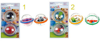 MUNCHKIN Float and Play Bubbles zīdaiņu un mazuļu vannas rotaļlieta, 4m+, 2 gab., 9004801