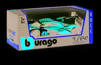 BBURAGO 1:24 sacīkšu automodelis Porsche 963, 18-28042
