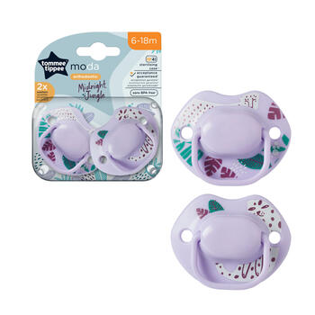 TOMMEE TIPPEE ortodontiskie māneklīši MODA, 6-18 m., 2 gab., 43338594