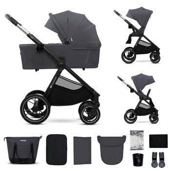 KINDERKRAFT universālie ratiņi 2IN1 NEA 2.0, deep grey, KSNEA002DGR2000