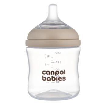 CANPOL BABIES barošanas pudelīte ar knupīti NATURAL SHAPE, 150 ml, 35/400