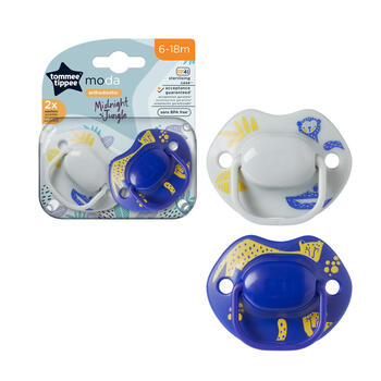 TOMMEE TIPPEE ortodontiskie māneklīši MODA, 6-18 m., 2 gab., 43338594