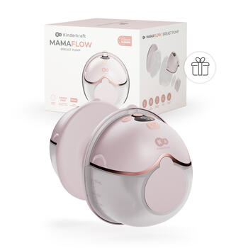 KINDERKRAFT pārnēsājamais elektriskais krūts sūknis MAMAFLOW, pink, KEMAFL00PNK0000