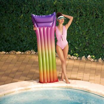 BESTWAY piepūšamais matracis Rainbow, 1.83m x 69cm, dažadas, 44041