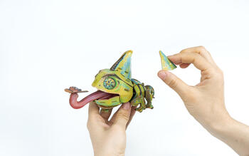 MAKEBUG 3D papīra puzle Hameleons, MB-D-0050