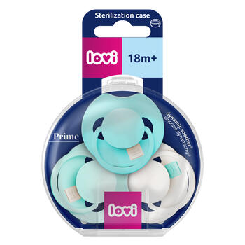 LOVI Prime silikona dinamiskais knupītis, Aqua Green, 18+m., 3 gab., 34/453