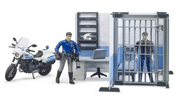BRUDER 1:16 policijas iecirknis ar policijas motociklu, 62732