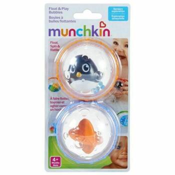 MUNCHKIN Float and Play Bubbles zīdaiņu un mazuļu vannas rotaļlieta, 4m+, 2 gab., 9004801