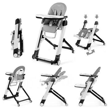 PEG PEREGO krēsliņš augsts Follow me Siesta Ice