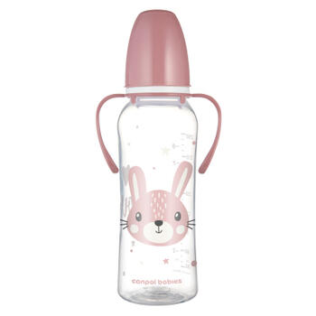 CANPOL BABIES pudele ar rokturiem CUTE ANIMALS, 250 ml, 11/845_pin