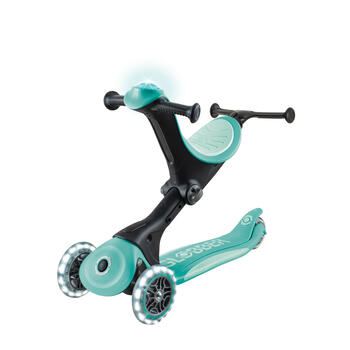 GLOBBER skrejritenis Go Up Deluxe Lights, piparmētru krāsa, 748-706