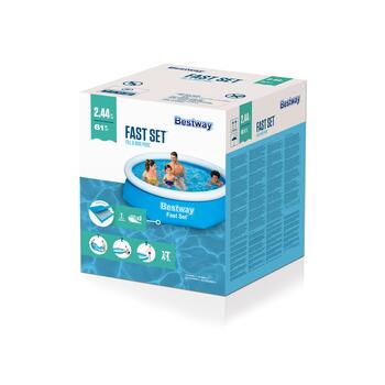 BESTWAY baseina komplkets Pool Fast, 2.44m x 0.61m, 57448
