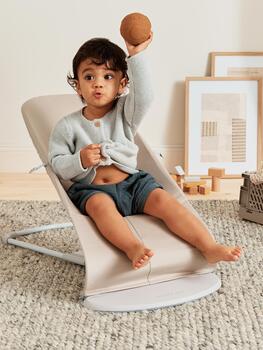 BABYBJÖRN šūpuļkrēsls BALANCE Soft Woven/Jersey, beige/grey, 005383