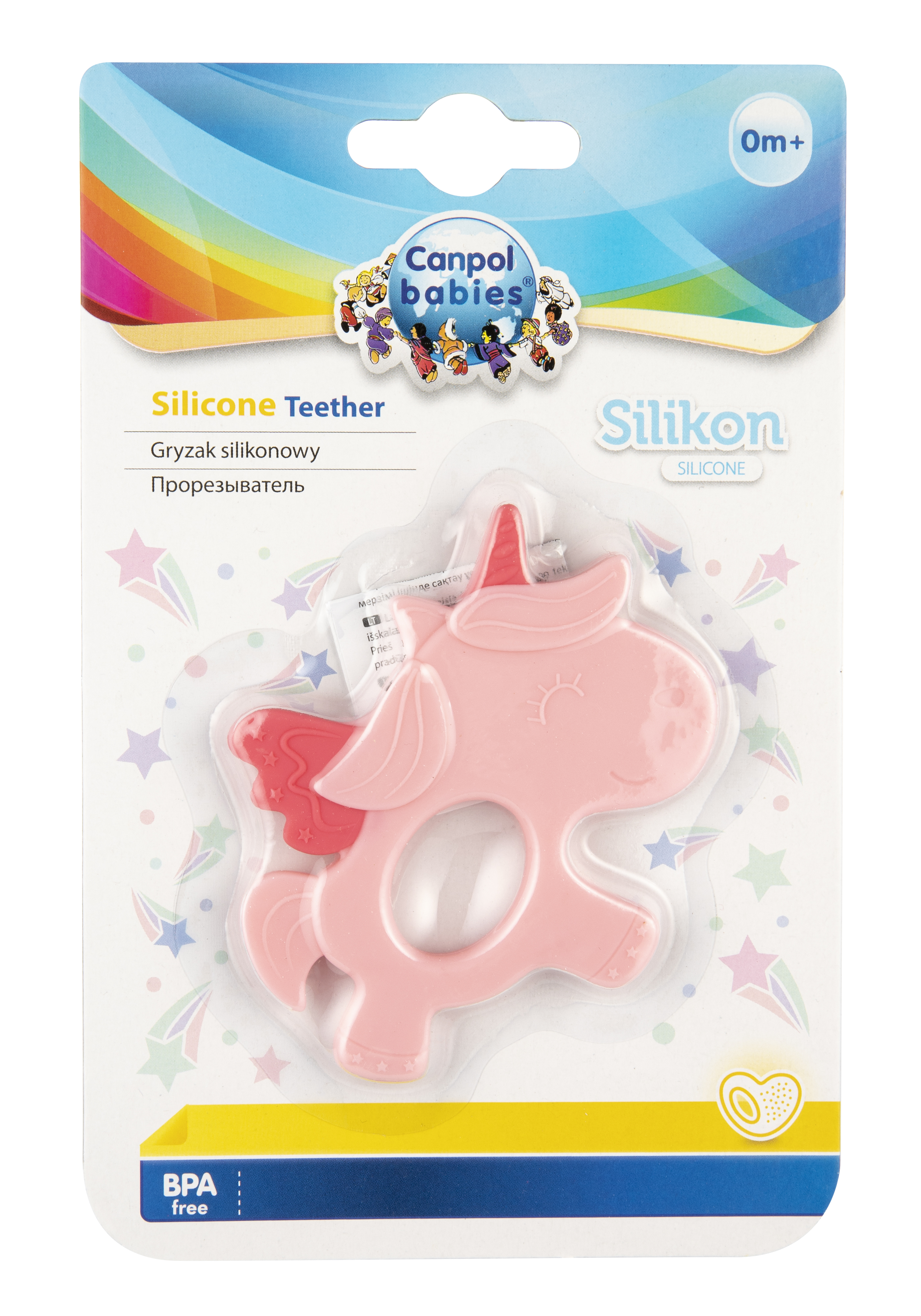 CANPOL BABIES silikona zobgrauzis priekš jaundzimušajiem Unicorn, 51/007