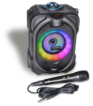 BONTEMPI TECH bezvadu skaļrunis ar mikrofonu un RGB gaismām, 491020