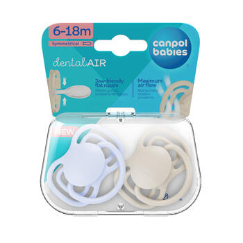 CANPOL BABIES silikona simetriski knupīši NUDE, Blue, 6-18m,  2 gab.,  23/226_blu