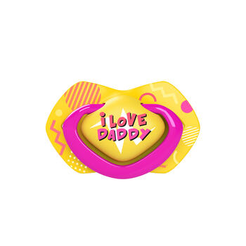 CANPOL BABIES silikona māneklītis, simetrisks NEON LOVE, 18m+, 2 gab, 22/654_pin