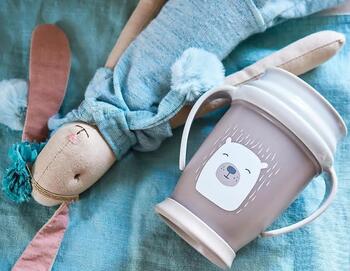 LOVI krūzīte 360 ar rokturiem 250 ml Junior Buddy Bear 1/599new