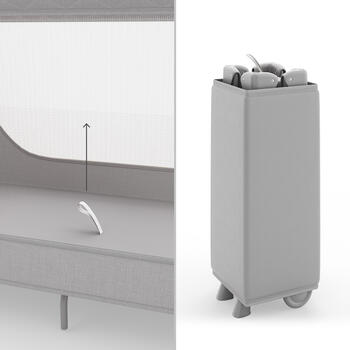 KINDERKRAFT gultiņa-manēža LEODY UP, Grey, KCLEODUPGRY0000