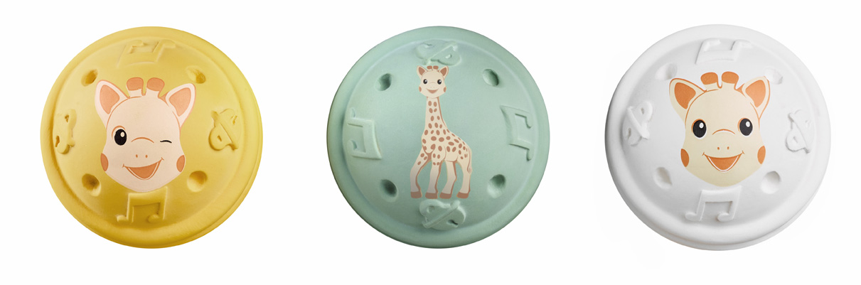 VULLI Sophie la girafe 3 mūzikas bumbas – dzirde, 3m+, 010504