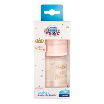 Canpol babies plata kakla antikoliku pudelīte Anti-colic  120ml PP Easy Start ROYAL BABY 35/233_pin