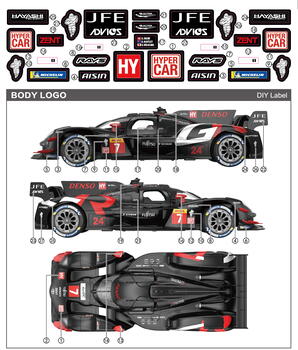 RASTAR 1:14 vadāms automodelis Toyota Gazoo Racing GR010 Hybrid WEC, 10530