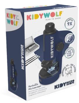 KIDYWOLF pārnēsājams mikroskops KIDYMICROSCOPE, KIDYMICROSCOPE-BU