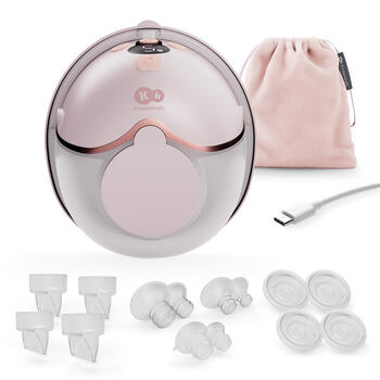 KINDERKRAFT pārnēsājamais elektriskais krūts sūknis MAMAFLOW, pink, KEMAFL00PNK0000