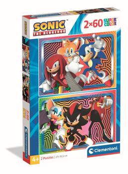 CLEMENTONI puzle Sonic 2025, 2x60 gab., 24821