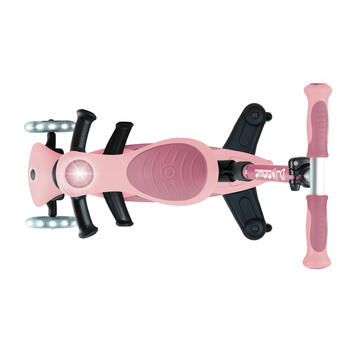 GLOBBER skrejritenis Go Up Deluxe Lights 360°, pasteļrozā, 699-310