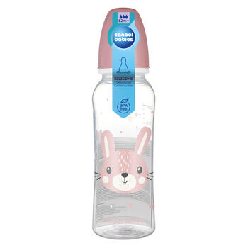CANPOL BABIES šaura kakla pudelīte CUTE ANIMALS, 250 ml, 11/841_pin