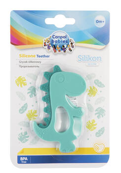 CANPOL BABIES silikona zobgrauzis priekš jaundzimušajiem Dinosaur, 51/006