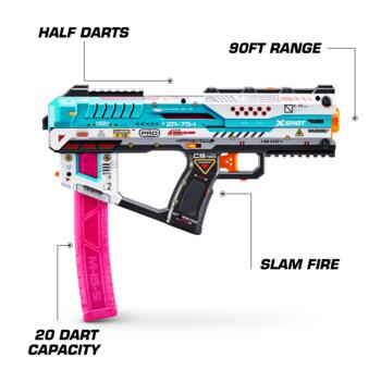 XSHOT Skins 1. sērijas Pro Fury X rotaļu pistole ar 40 patronām, 36772