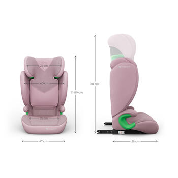 KINDERKRAFT autokrēsls JUNIOR FIX 2 PLUS, 100-150 cm., Pink, KCJUFI20PNKPL0N