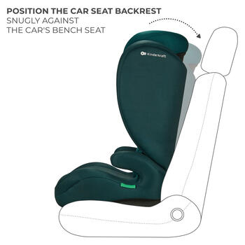 KINDERKRAFT autokrēsls I-SPARK 2 PLUS I-SIZE, 100-150 cm., Green, KCISPA02GREPL00