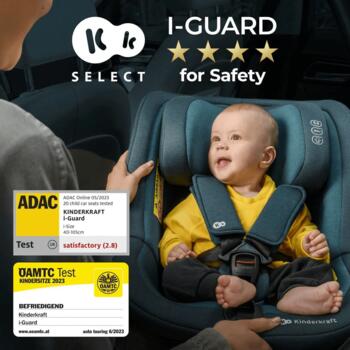 KINDERKRAFT autokrēsls I-GUARD PRO I-SIZE, graphite black