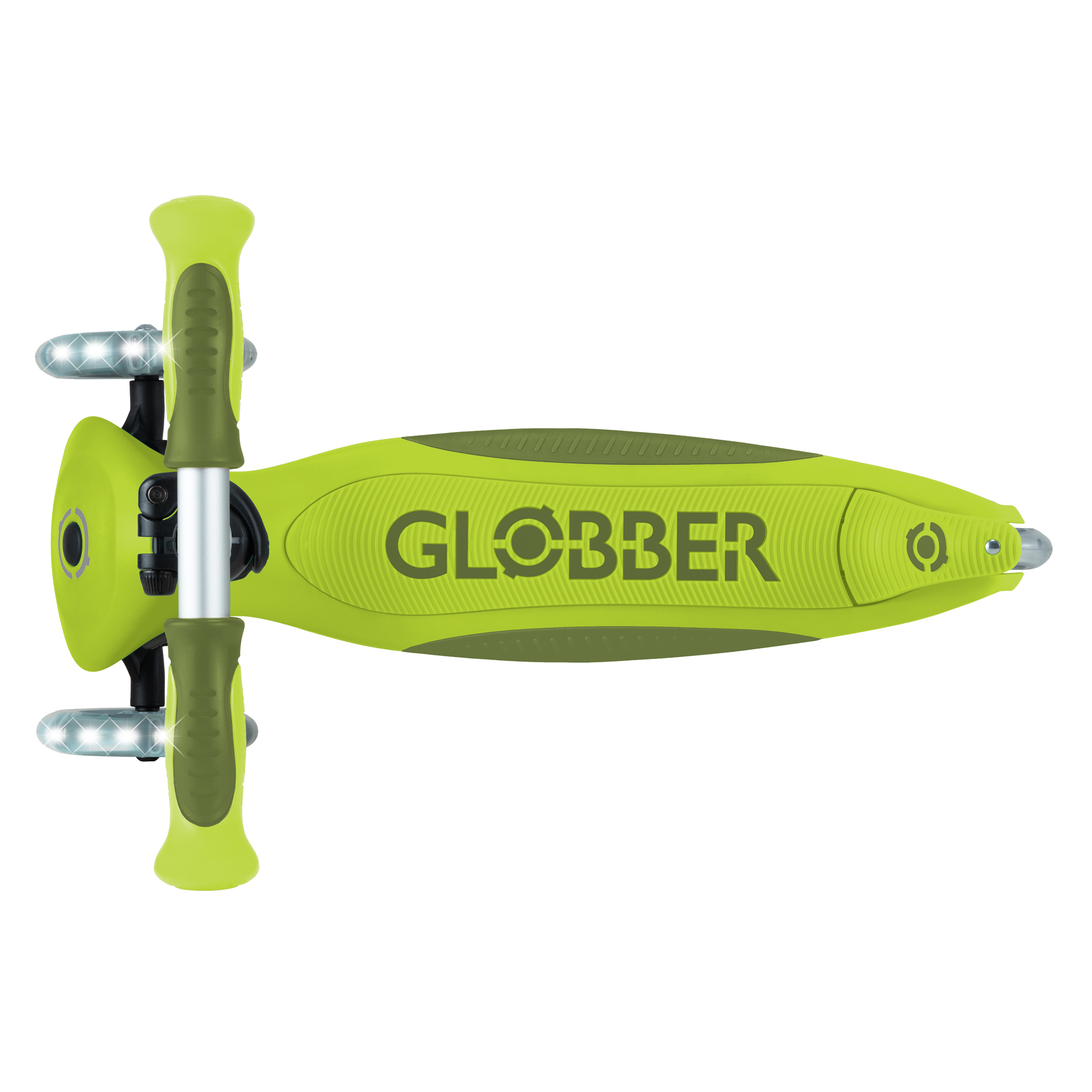 GLOBBER skrejritenis Go Up Deluxe Lights, laima zaļš, 748-606