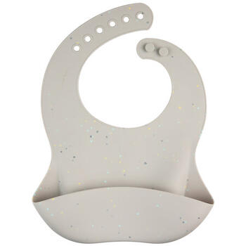 CANPOL BABIES silikona lacīte ar kabatu DOTS, 51/029_grey