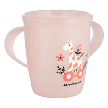 CANPOL BABIES krūzīte ar rokturiem mazuļiem, TOYS, coral, 250 ml, 2/101_pin