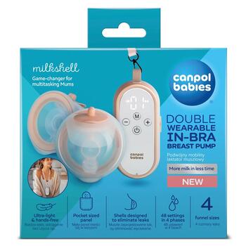 CANPOL BABIES dubultie valkājamie krūts sūkņi MilkShell, 20/106