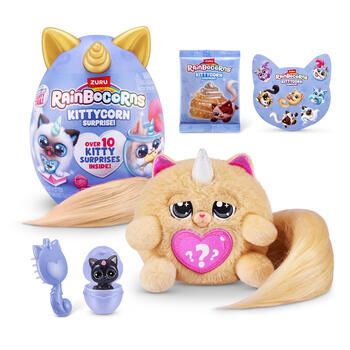 RAINBOCORNS plīša rotaļlieta ar piederumiem Kittycorn Surprise, 3 sērija, sortiments, 92104