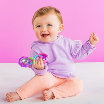 BRIGHT STARTS grabulis–graužamrotaļlieta Rattle and Shake Barbell, 8672
