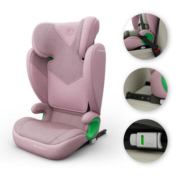 KINDERKRAFT autokrēsls JUNIOR FIX 2 PLUS, 100-150 cm., Pink, KCJUFI20PNKPL0N