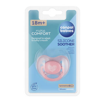 CANPOL BABIES silikona māneklītis, simetrisks PASTELOVE, 18 m+, assort., 22/418