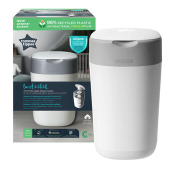 TOMEE TIPPEE autiņbiksīšu konteiners Twist & Click, kokvilnas balts, 85100102